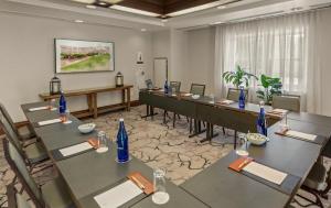 a meeting room with long tables and chairs at Inn By the Sea in Cape Elizabeth +37 photos
