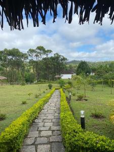 En hage utenfor Andasibe Sifaka Lodge