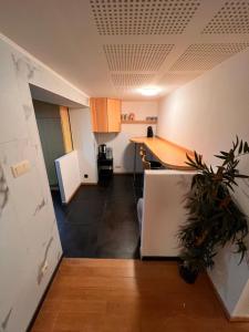 Η κουζίνα ή μικρή κουζίνα στο Doppelzimmer im Herzen Brüssels