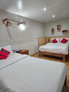 Voodi või voodid majutusasutuse Xplora Hostel Cusco toas