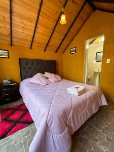 Postel nebo postele na pokoji v ubytování Hospedaje - Cabañas villa rosita