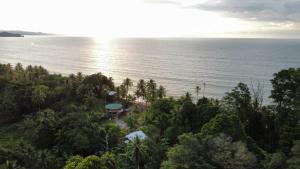 Blick auf das Meer von einem Resort aus in der Unterkunft Popochos Beach Eco Lodge in Nuquí
