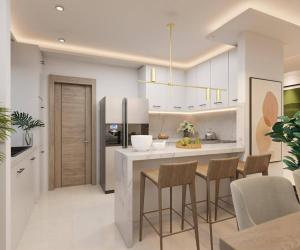 Kuchyň nebo kuchyňský kout v ubytování Los Castillos Resort