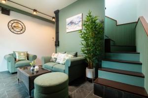 Χώρος καθιστικού στο Kewalin hostel