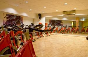 Het fitnesscentrum en/of fitnessfaciliteiten van Hotel Rabenstein