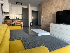 Televízia a/alebo spoločenská miestnosť v ubytovaní APARTAMENT HELSINKI + 2 fotografie