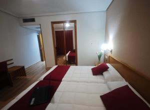Postel nebo postele na pokoji v ubytování Hotel Helmántico