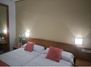 Postel nebo postele na pokoji v ubytování Hotel Helmántico