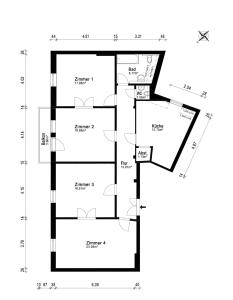 Půdorys ubytování Park Lane Business-Apartment
