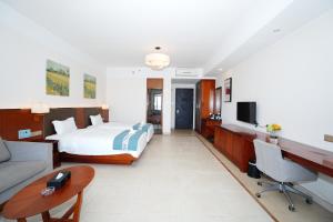 Huizhou Hazens East Bay Resort的电视和/或娱乐中心