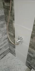 a shower with a faucet in a bathroom at Mabale’s Homestead in Cagayan de Oro