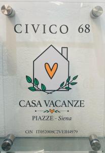 Certifikát, hodnocení, plakát nebo jiný dokument vystavený v ubytování Civico68