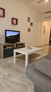 Televízia a/alebo spoločenská miestnosť v ubytovaní Ideal Holiday Apartment City Center