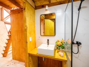 Koupelna v ubytování Ocean Domes