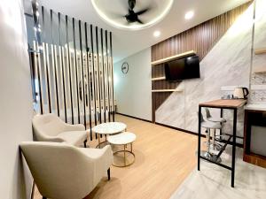 Kuchyň nebo kuchyňský kout v ubytování Sky Hotel Selayang