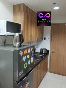 Kuchyň nebo kuchyňský kout v ubytování Shore 3 tower 2 mall of Asia staycation