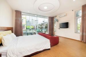 TV a/nebo společenská místnost v ubytování Kis Hotel & Apartment