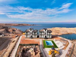 an aerial view of a house under construction at Апарт-отель Tong Marina in Tong