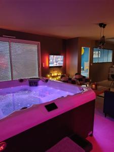 Μια τηλεόραση ή/και κέντρο ψυχαγωγίας στο Le NaturOspa spa privatif