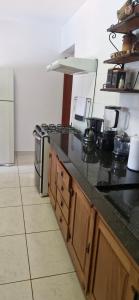 Køkken eller tekøkken på Encanto da Lagoa