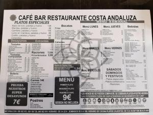 Certifikát, hodnocení, plakát nebo jiný dokument vystavený v ubytování Hotel Costa Andaluza