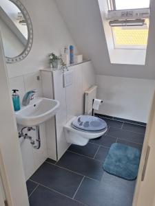 Koupelna v ubytování 5-Zimmer Ferienwohnung Welzheimer Wald