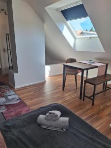 Posezení v ubytování 5-Zimmer Ferienwohnung Welzheimer Wald