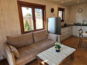 Köök või kööginurk majutusasutuses Pokoje i Domki PRZY LEŚNICZÓWCE