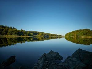 a view of a lake with trees in the background at Aparthouse HAAS41 - Eupen in Eupen