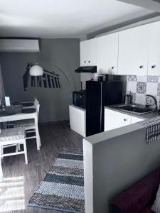 A kitchen or kitchenette at Cozy studio apartment in the heart of Athens