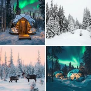 SKOG Aurora igloos talvel