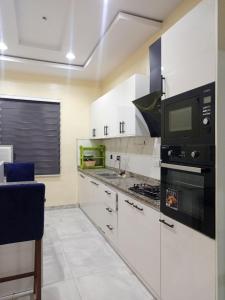 Kuchyň nebo kuchyňský kout v ubytování Blossom Service Apartment
