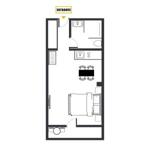 Plán poschodí v ubytovaní Zafír Apartman Sárvár