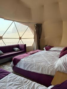 Postel nebo postele na pokoji v ubytování Wadi rum vaggie camp