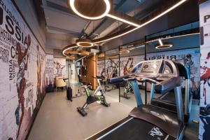 Fitness centrum a/nebo fitness zařízení v ubytování 西安北站市政府漫心酒店