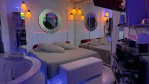 Só Mulheres Cobertura Duplex Alto Padrão Shows Ginásio Parque Ibirapuera Jardins Av Paulista Paraíso Vl Mariana客房内的一张或多张床位