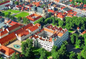 Nespecifikovaný výhled na destinaci Litomyšl nebo výhled na město při pohledu z apartmánu