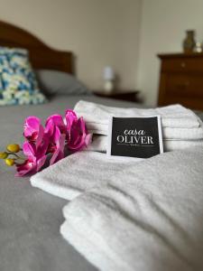 Katil atau katil-katil dalam bilik di Casa Oliver a Scarlino