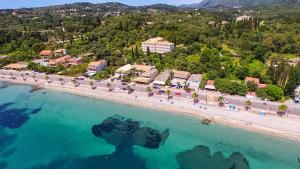 an aerial view of a beach with a resort at Aenaon Corfu Luxury Apartments #04 - Aphrodite Apartment in Ýpsos