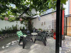 Balkón nebo terasa v ubytování Hostal Bubango