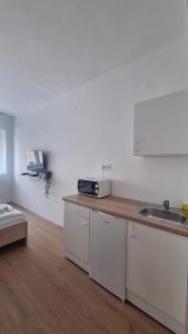 Kuchyňa alebo kuchynka v ubytovaní Hungaria Apartments