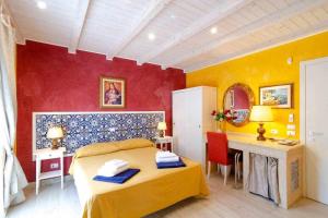 Postel nebo postele na pokoji v ubytování Mediterranean Charm villa con piscina al mare