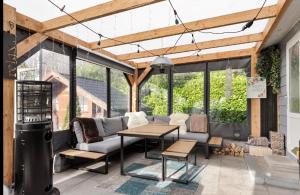 Χώρος καθιστικού στο Recreatie Woning Drenthe Gasselte