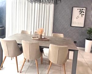 a dining room with a table and chairs at Maison T5 avec piscine T5chambres Annecy in Annecy