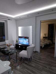 TV a/nebo společenská místnost v ubytování Rozinka apartman