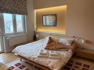 Giường trong phòng chung tại Vitosha Sunrise