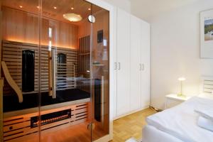 Ein Bett oder Betten in einem Zimmer der Unterkunft Villa Schering App. EG links