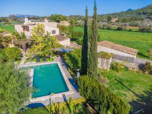 an aerial view of a villa with a swimming pool at Finca Tito y Yaya in Alcudia