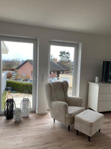 Posezení v ubytování Ferienwohnung Kilz III in Gensingen