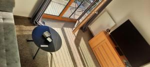 an overhead view of a table next to a door at FeWo Chiemgau in Gstadt am Chiemsee
